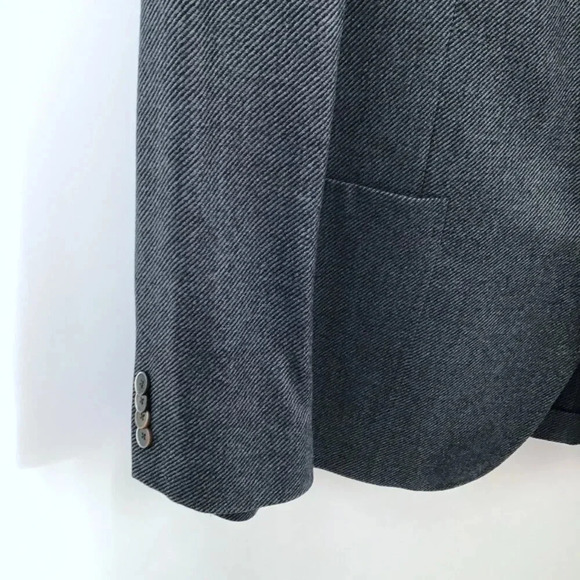 Men's Hardwick Sport Coat Blazer 48 Long Gray Stripe Wool Airwool Made in USA - Picture 4 of 14